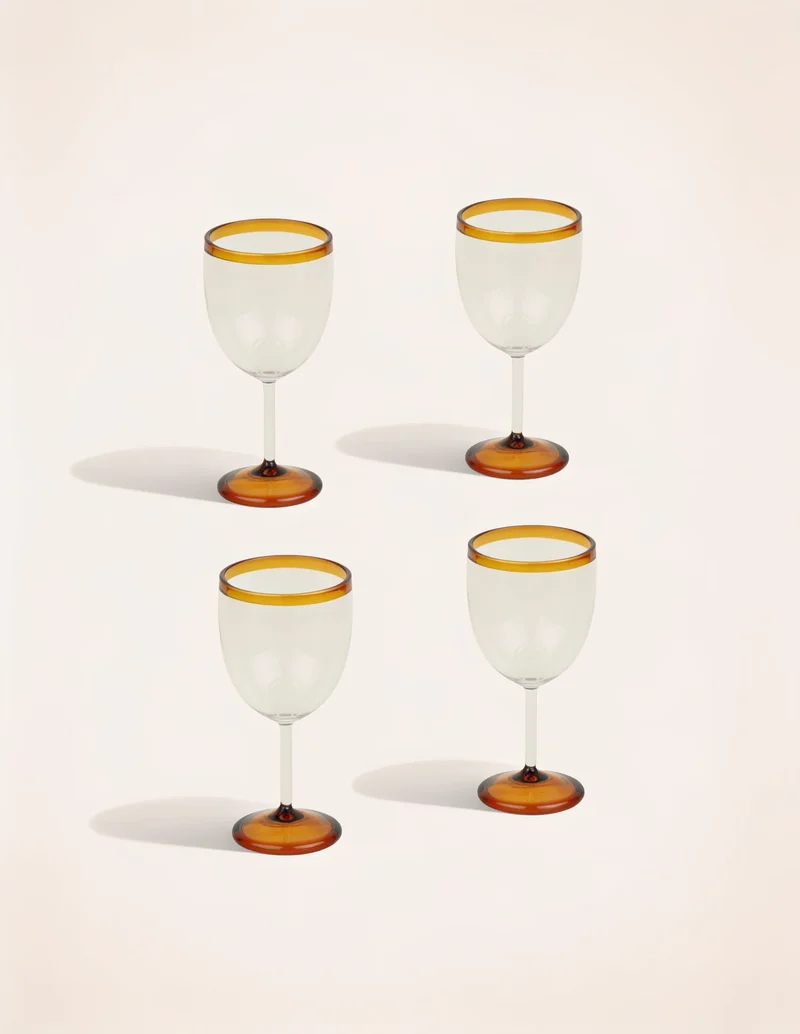 Lot de 4 verres à pied Ina