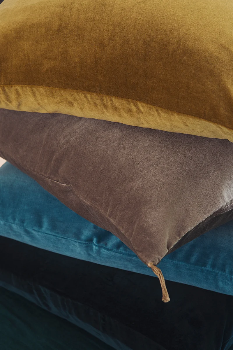 Housse de coussin Velours lavé