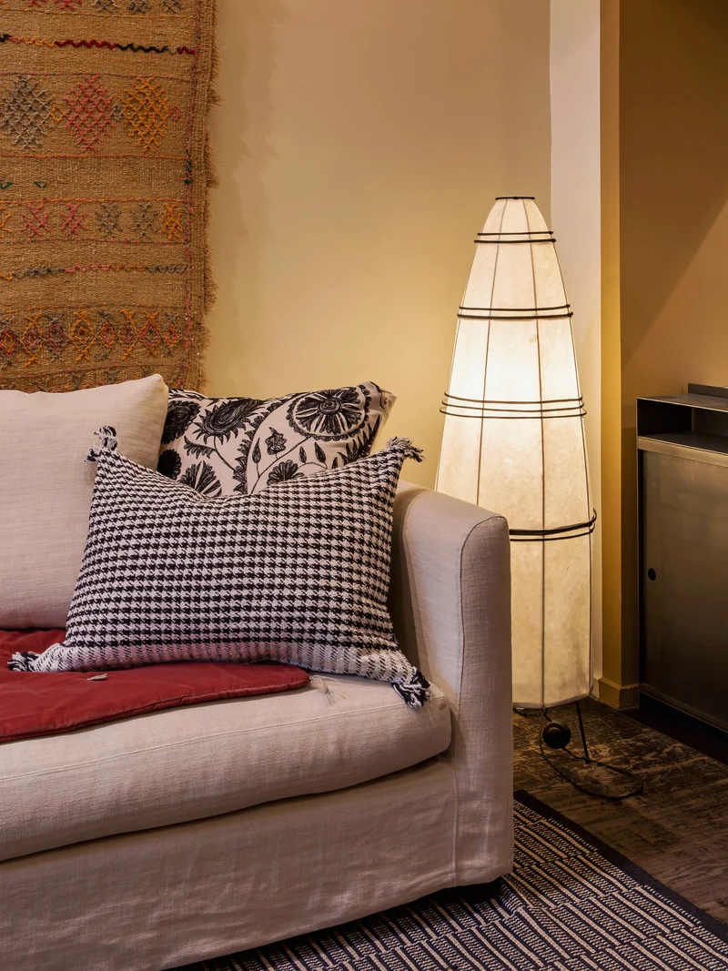 Housse de coussin pied de poule