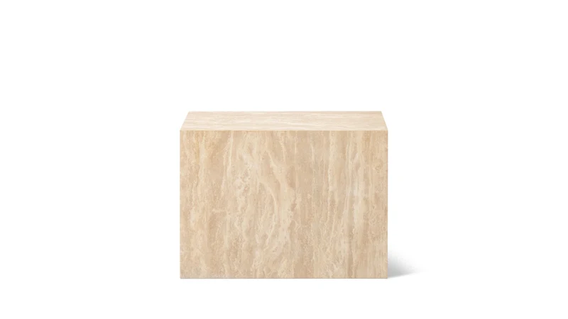 Align Coffee Table, Tiered, Travertine
