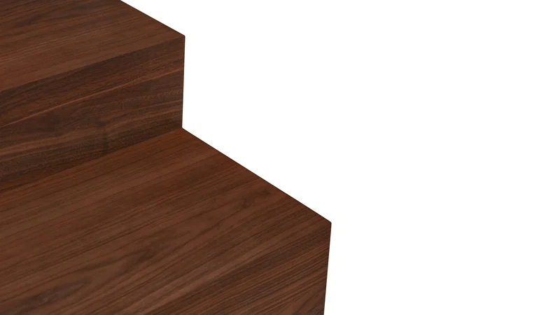 Align Coffee Table, Tiered, Walnut