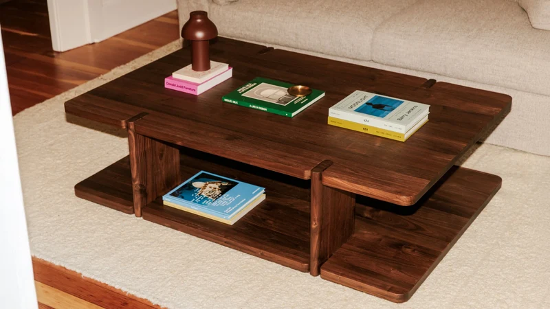 Get Closer Coffee Table, Regular, American Walnut