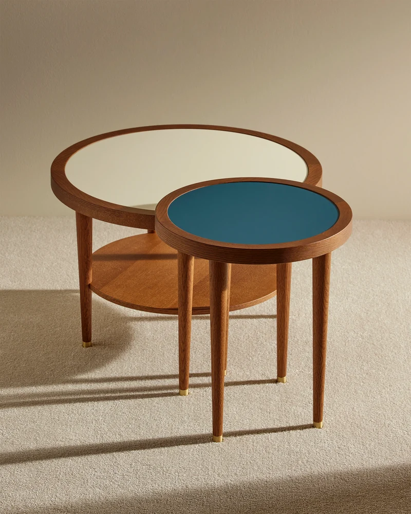 Puzzle Round Coffee Table - Ecru