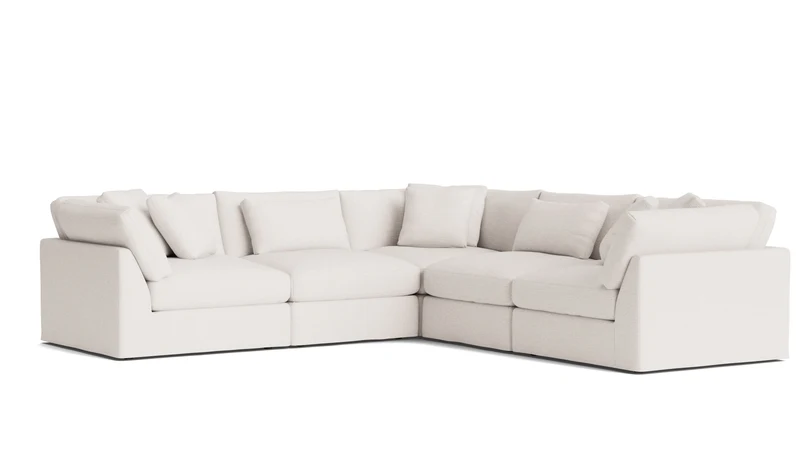 Get Together™ 5-Piece Modular Sectional Closed, Large, Nomad Snow
