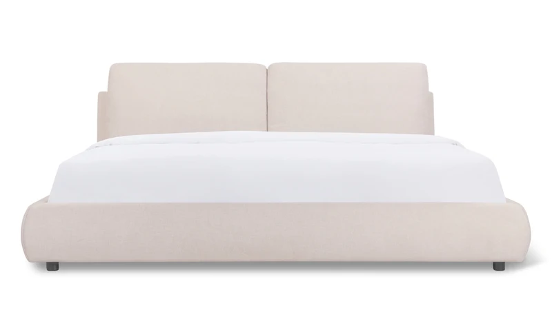 Cloud Bed With Storage, King, Latte