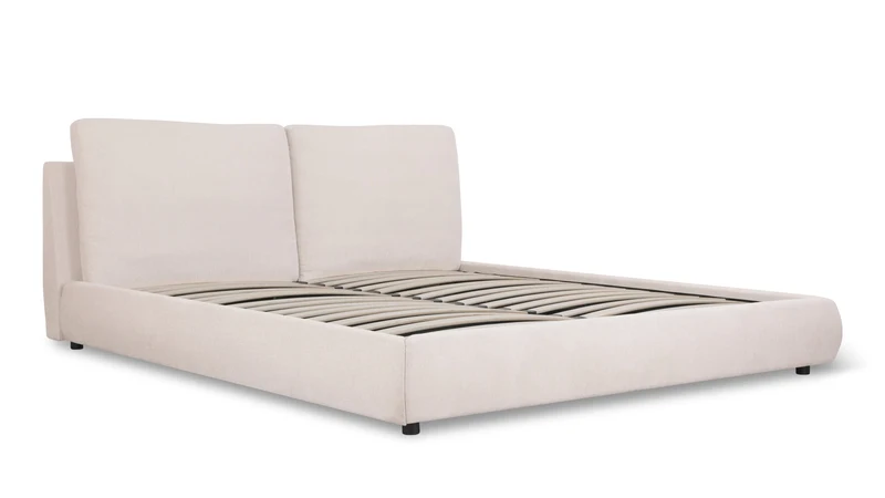 Cloud Bed With Storage, King, Latte