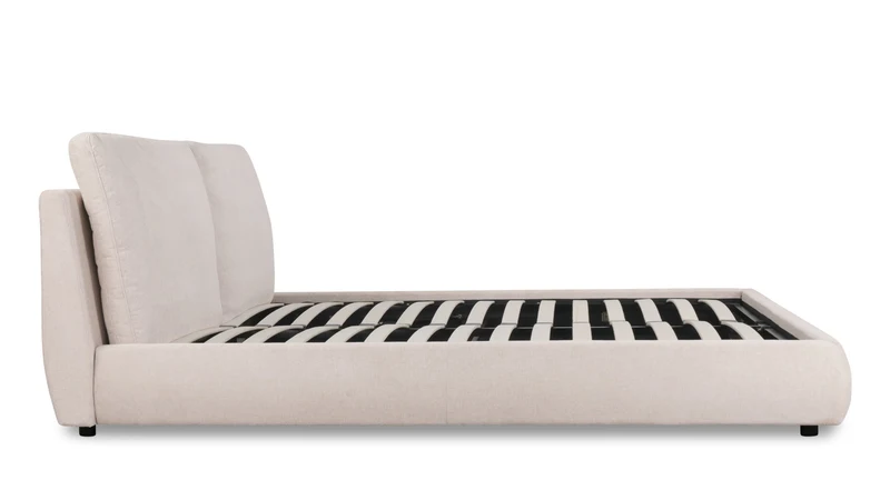 Cloud Bed With Storage, King, Latte