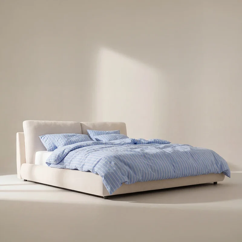 Cloud Bed With Storage, Queen, Latte