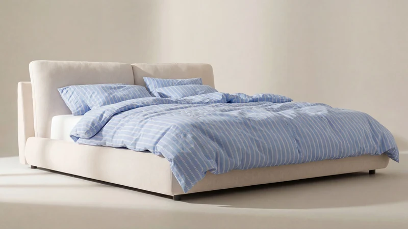 Cloud Bed With Storage, Queen, Latte