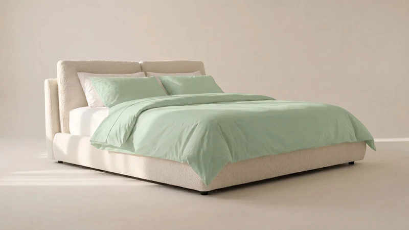 Cloud Bed, Queen, Cream Boucle