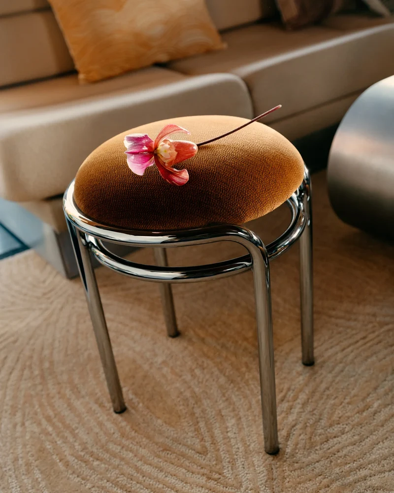 Moon Stool - Chrome
