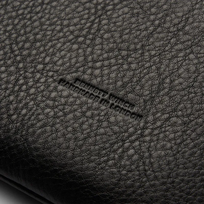 Flight Pouch - Black Leather
