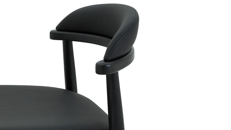 Count On Me Counter Stool, Black Oak, Black Seat
