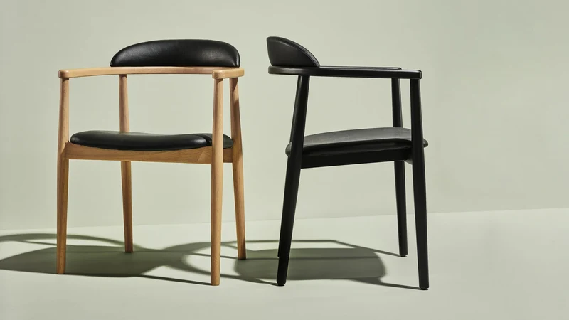 Count On Me Dining Chair, Black Oak, Black Seat