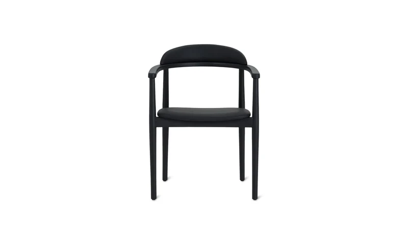 Count On Me Dining Chair, Black Oak, Black Seat