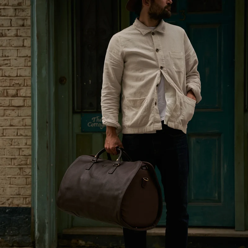 Leather S.C Holdall - Brown