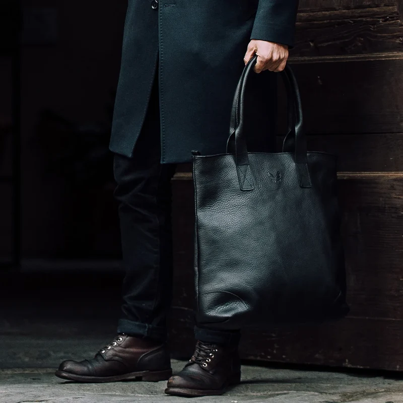 Leather Tote - Black