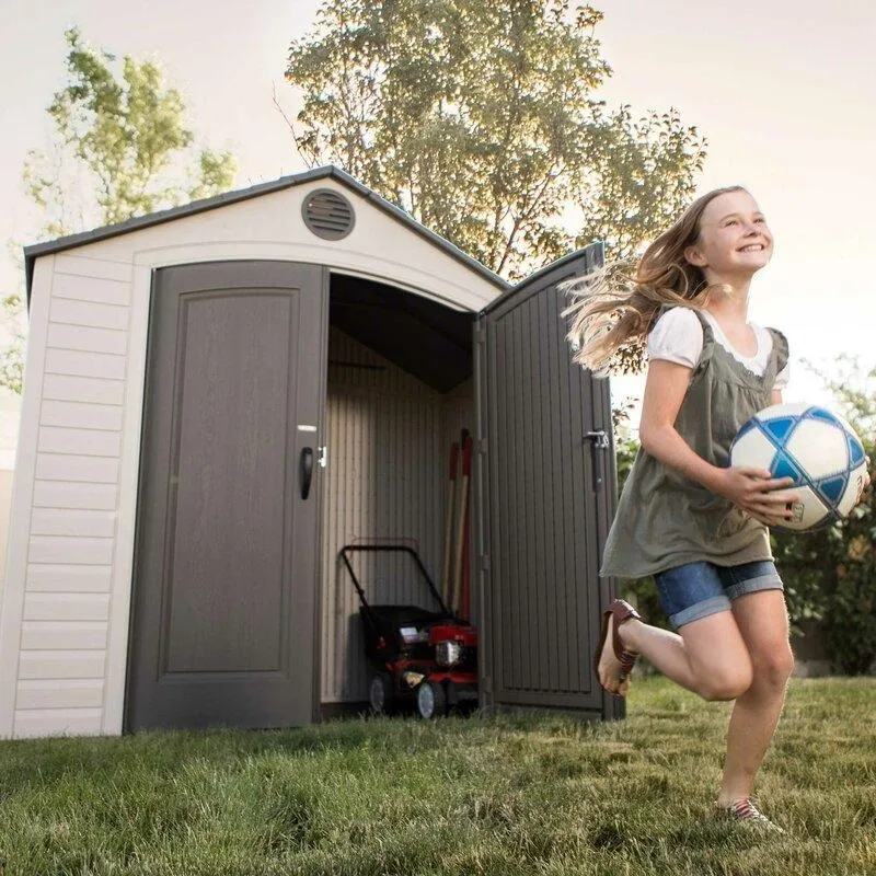 8 ft. W x 5 ft. D Plastic Storage Shed