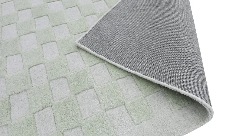 Checkers Rug x Scott Sueme, 8x10, Aloe