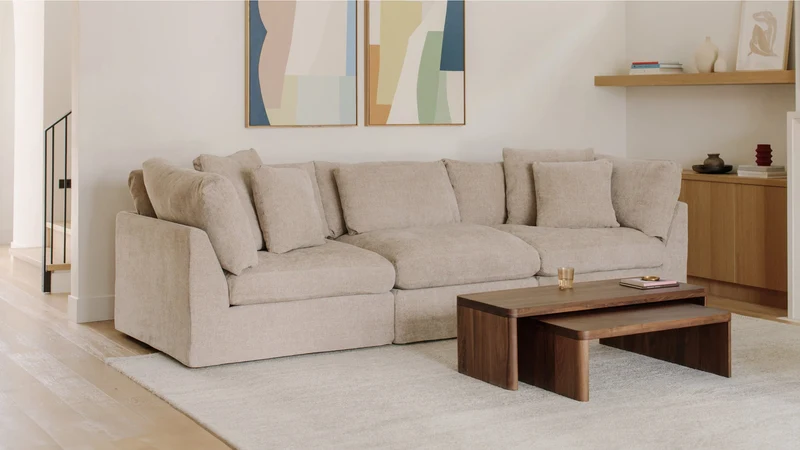 Get Together™ 3-Piece Modular Sofa, Large, Champagne