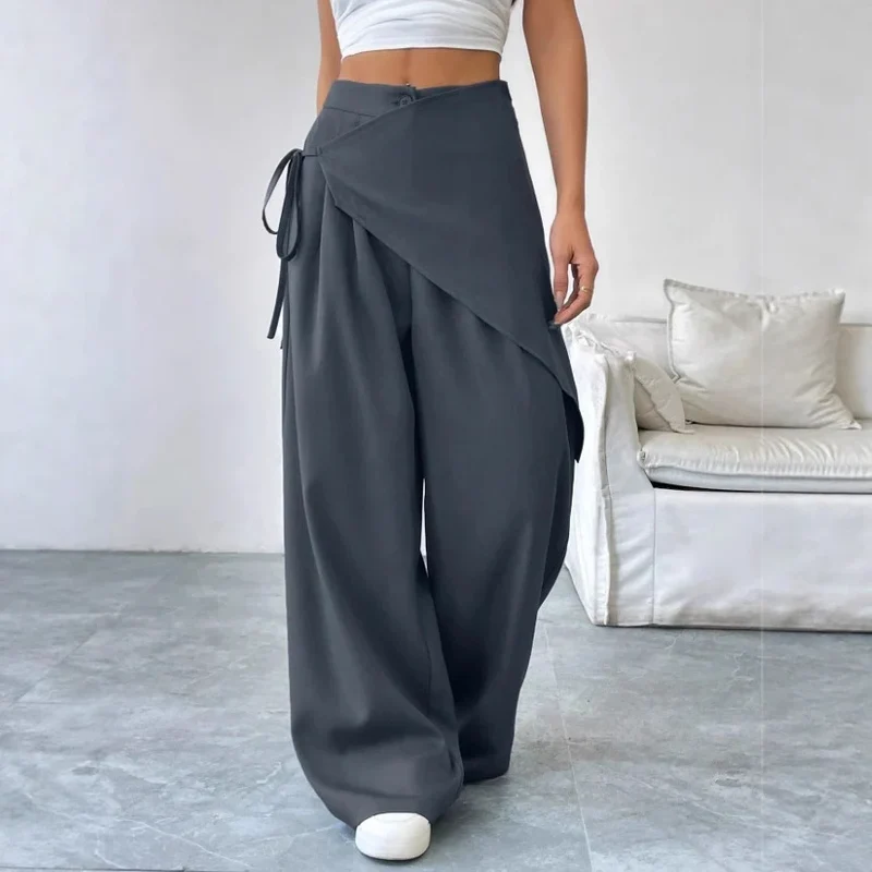 Pantalon Large à Design Asymétrique "Horizon" – Élégance Moderne