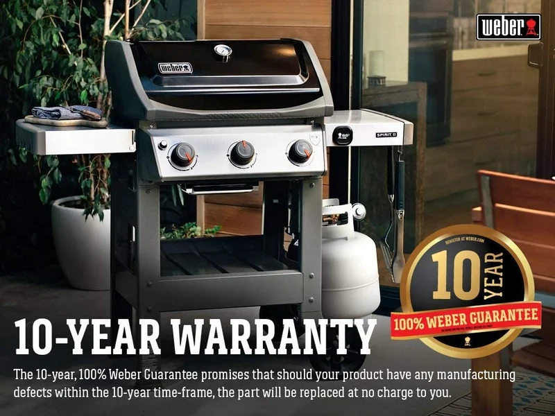 Weber 45010001 Spirit II E-310 3-Burner Liquid Propane Grill, Black