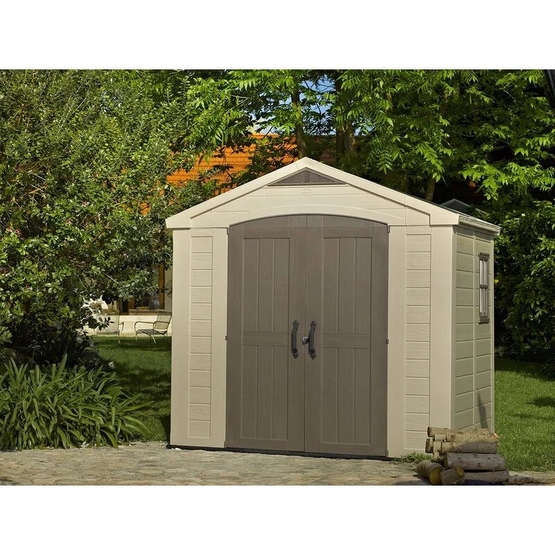 Factor 8 ft. W x 6 ft. D Plastic Storage Shed