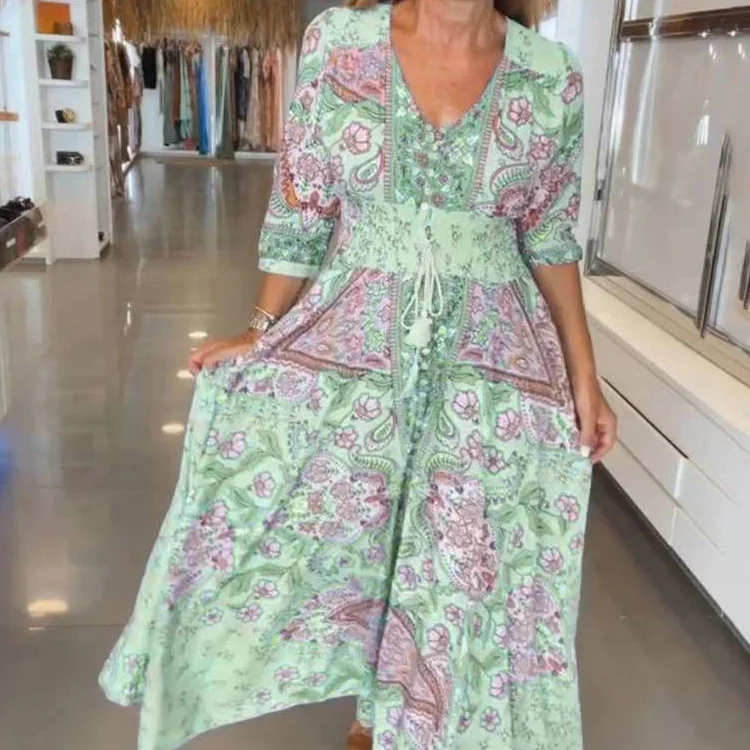 Robe d'Été Imprimé Floral "Évasion"