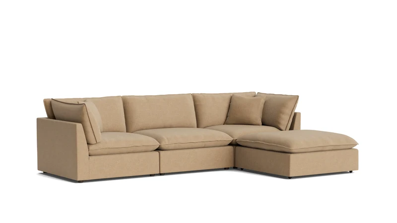 Chill Time 4-Piece Modular Sectional, Hazelnut