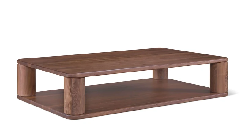 Double Feature Coffee Table, Large, American Walnut