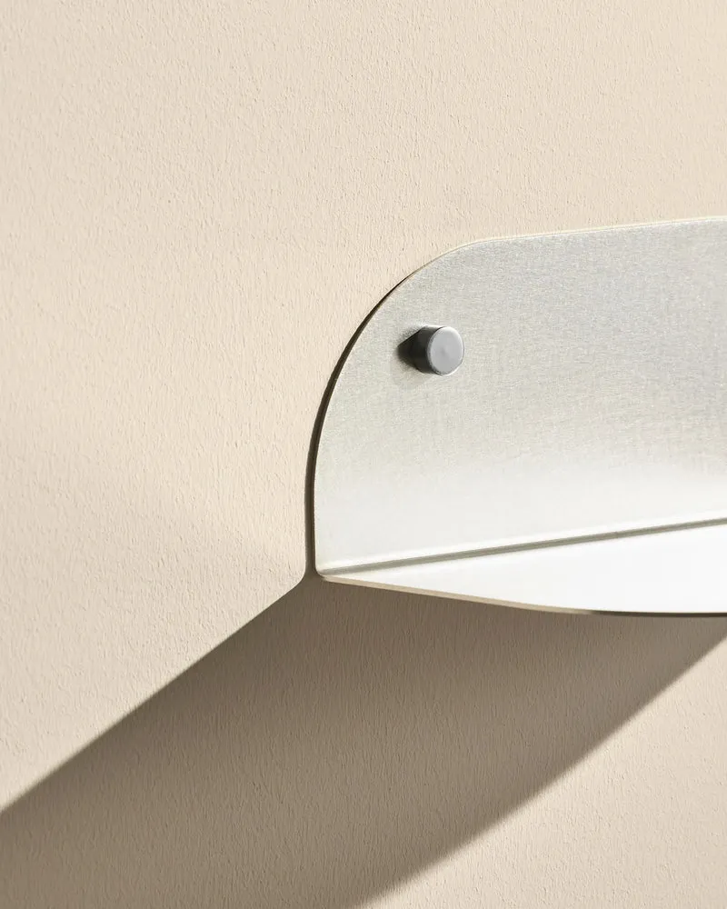 Tokyo wall shelf - Brushed stainless steel