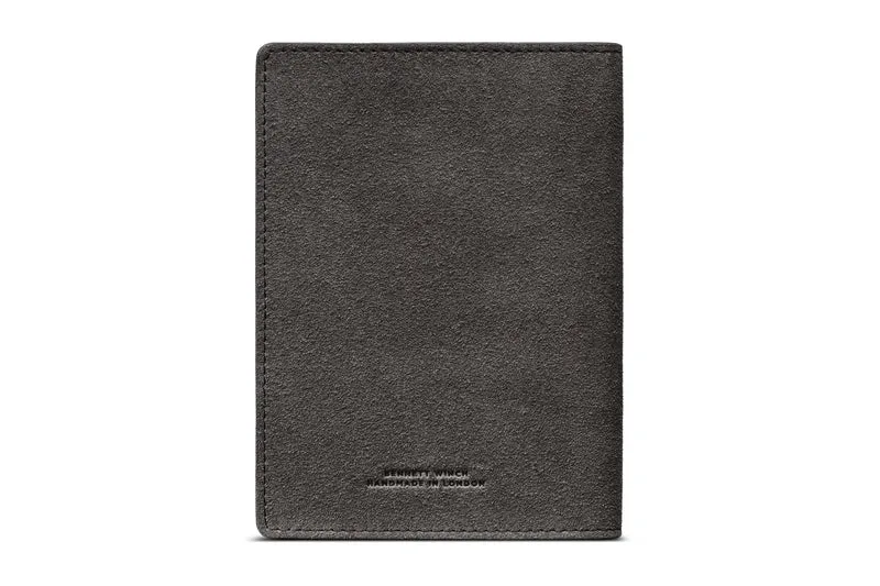 Suede Passport Wallet - Storm Grey