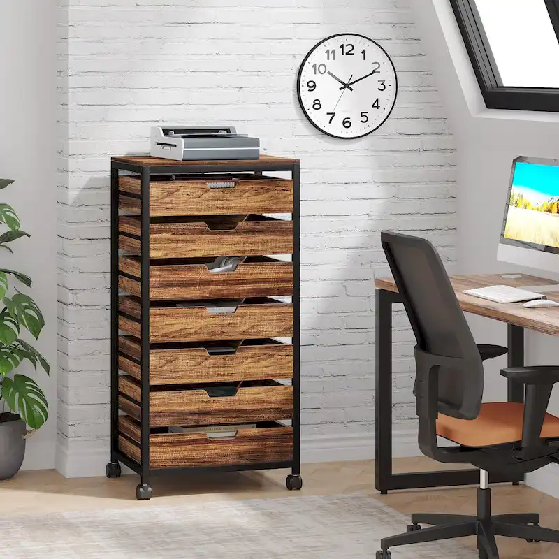 Wooden Storage Cabinet Organizer with 5 and 7 Drawer Options