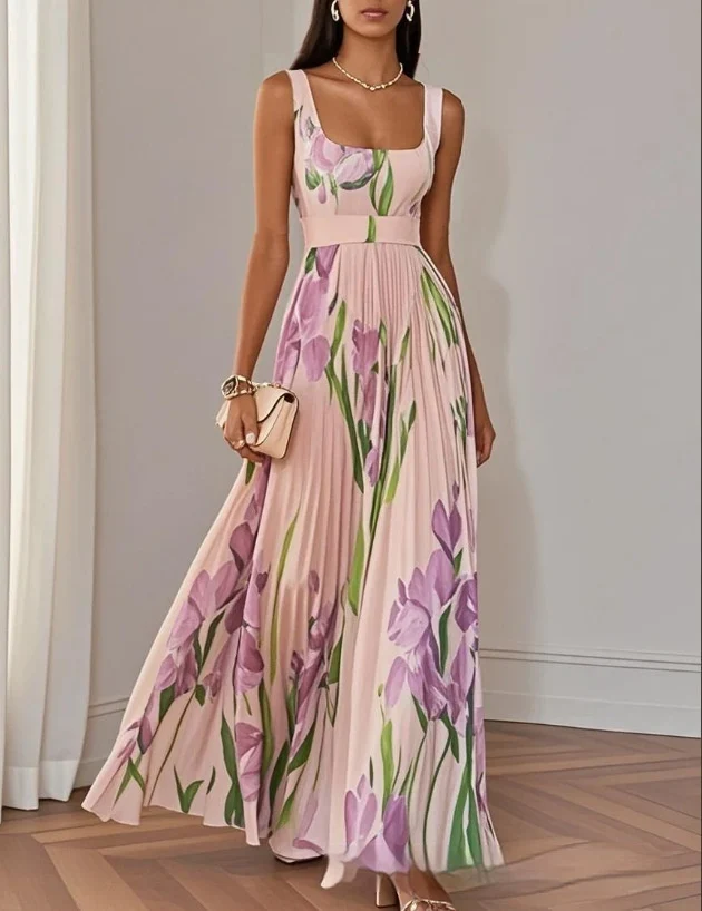 Robe Fleurie Vintage à Volants – Élégance Estivale par Secret Éclat