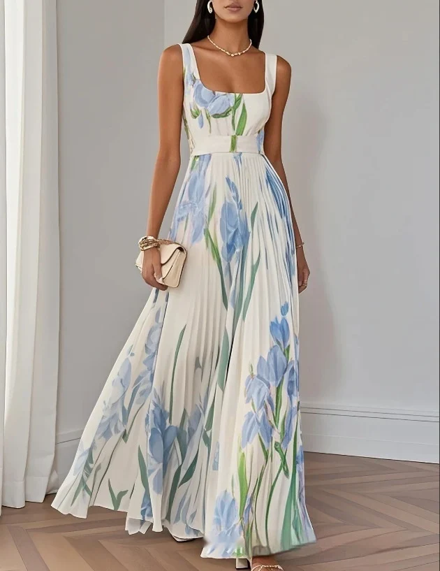 Robe Fleurie Vintage à Volants – Élégance Estivale par Secret Éclat