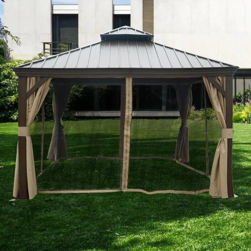 Alexander 12 Ft. W X 12 Ft. D Aluminum Patio Gazebo