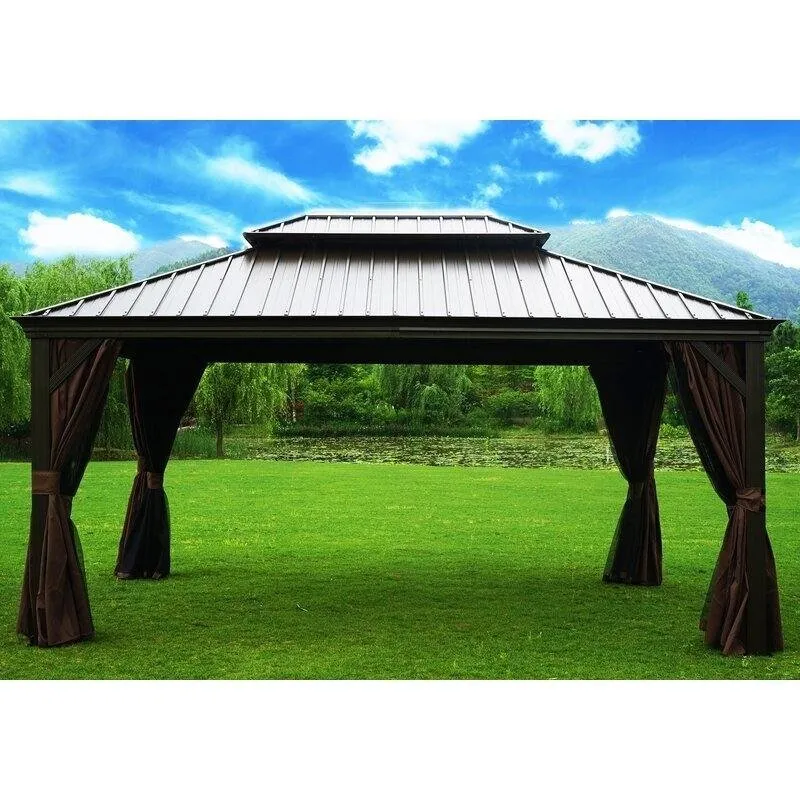 Alexander 16 Ft. W X 12 Ft. D Aluminum Patio Gazebo