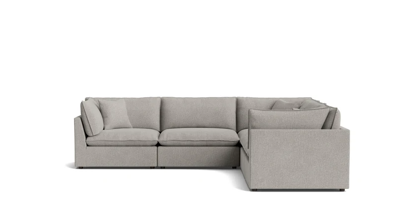 Chill Time 5-Piece Modular Sectional Closed, Heather