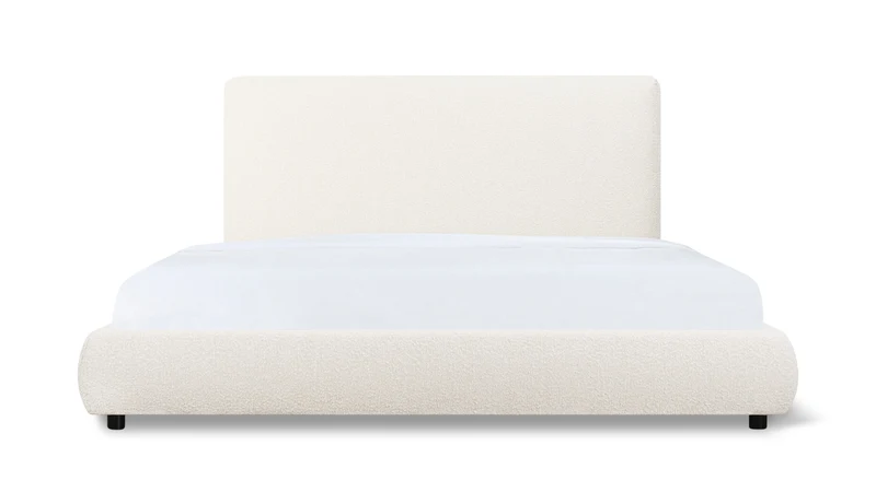 Dream Storage Bed With Tall Headboard, Queen, Cream Boucle