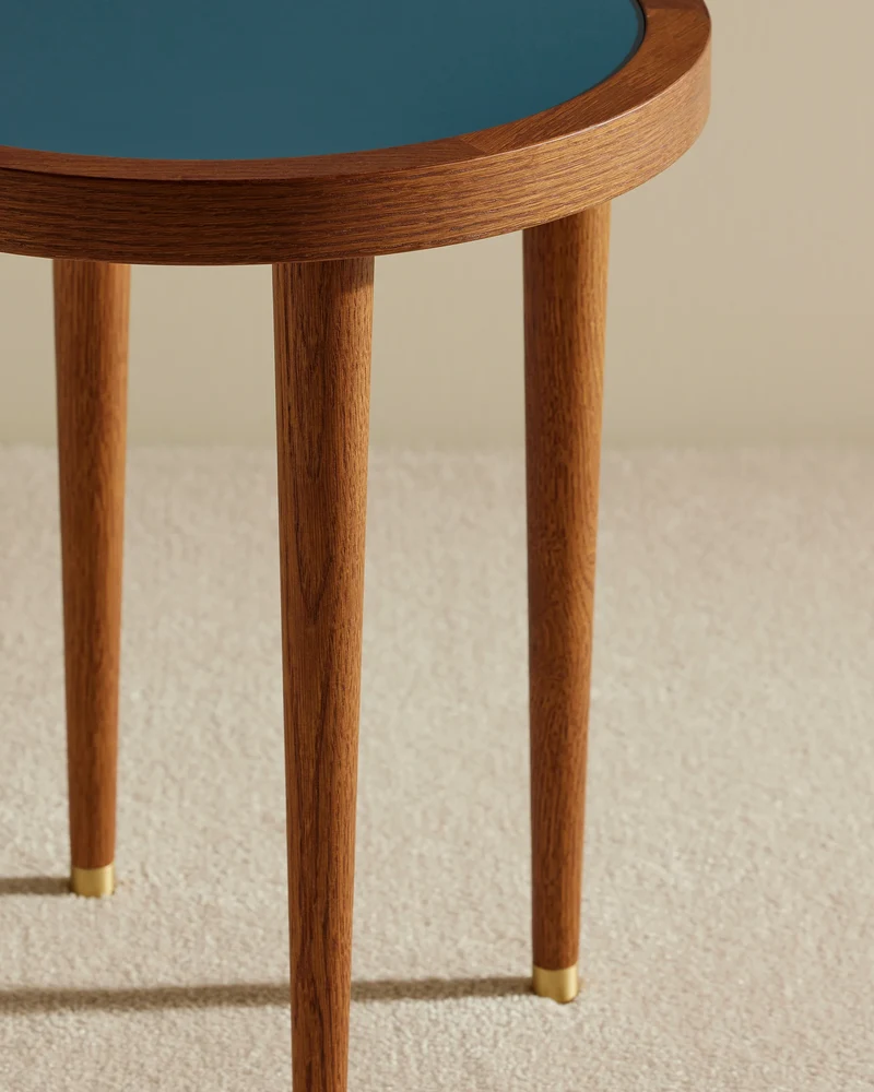 Puzzle Round Coffee Table - Sarah Blue