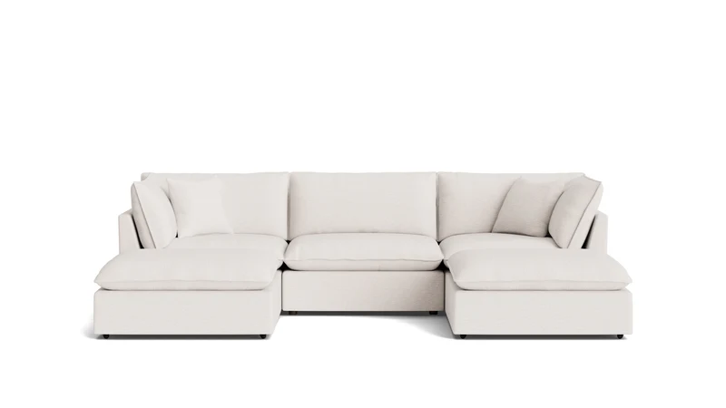 Chill Time 5-Piece Modular U-Shaped Sectional, Nomad Snow