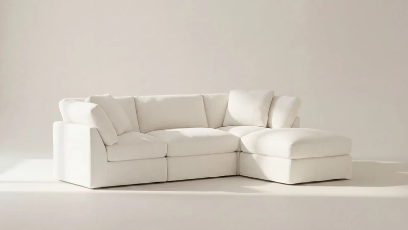 Get Together™ 4-Piece Modular Sectional, Standard, Cream Linen