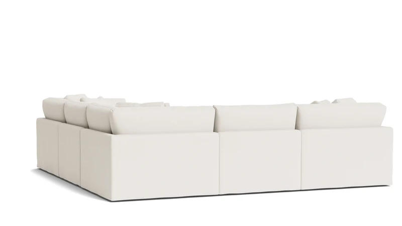 Get Together™ 5-Piece Modular Sectional Closed, Large, Cream Linen