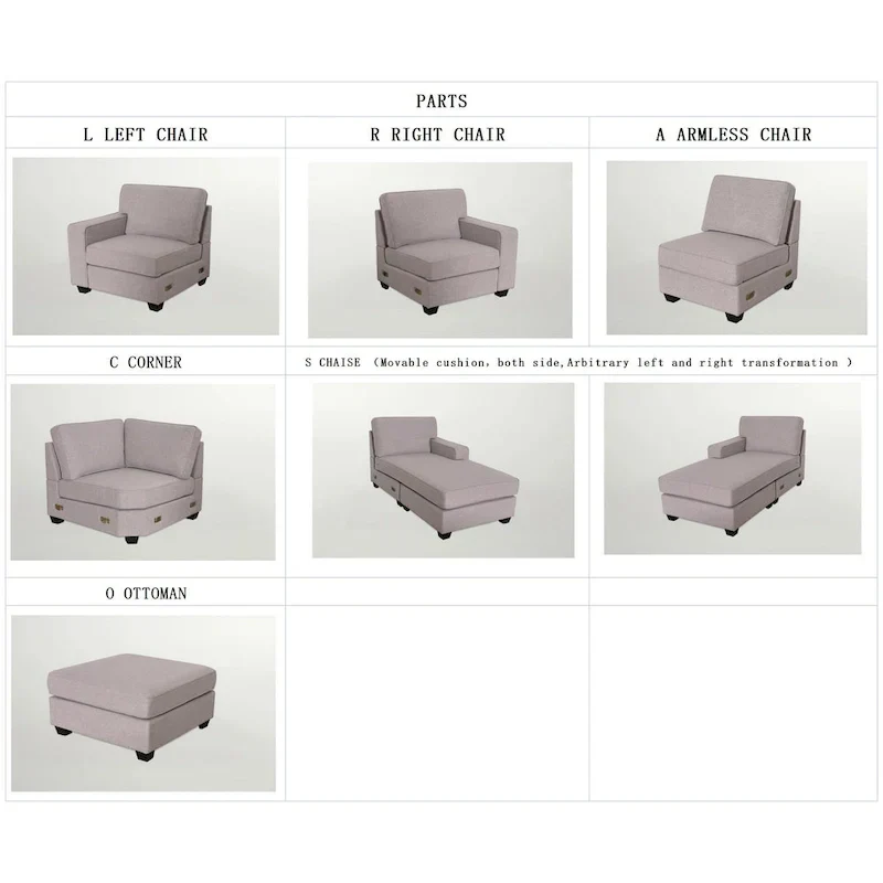 Versatile Reversible Sectional Sofa with Flexible Configuration