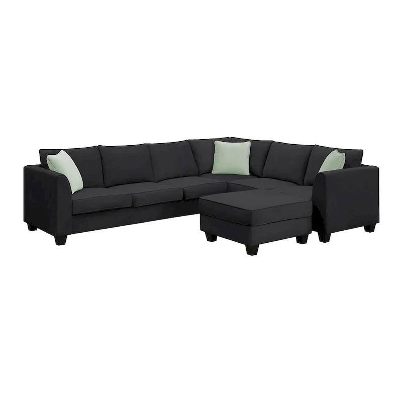 Versatile Reversible Sectional Sofa with Ottoman - Flexible Combination Module