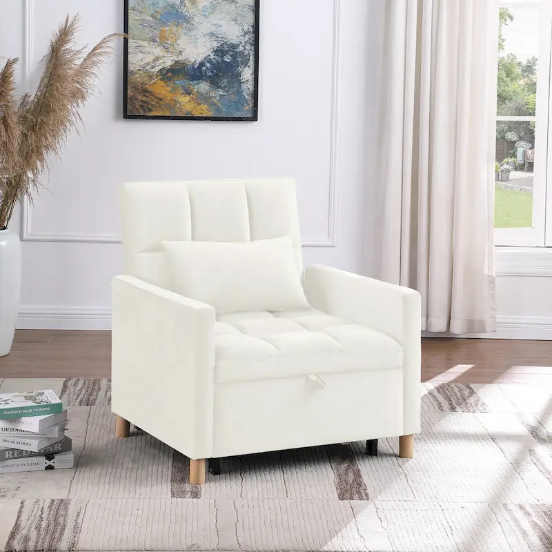 Versatile Sleeper Chair with Removable Pillow