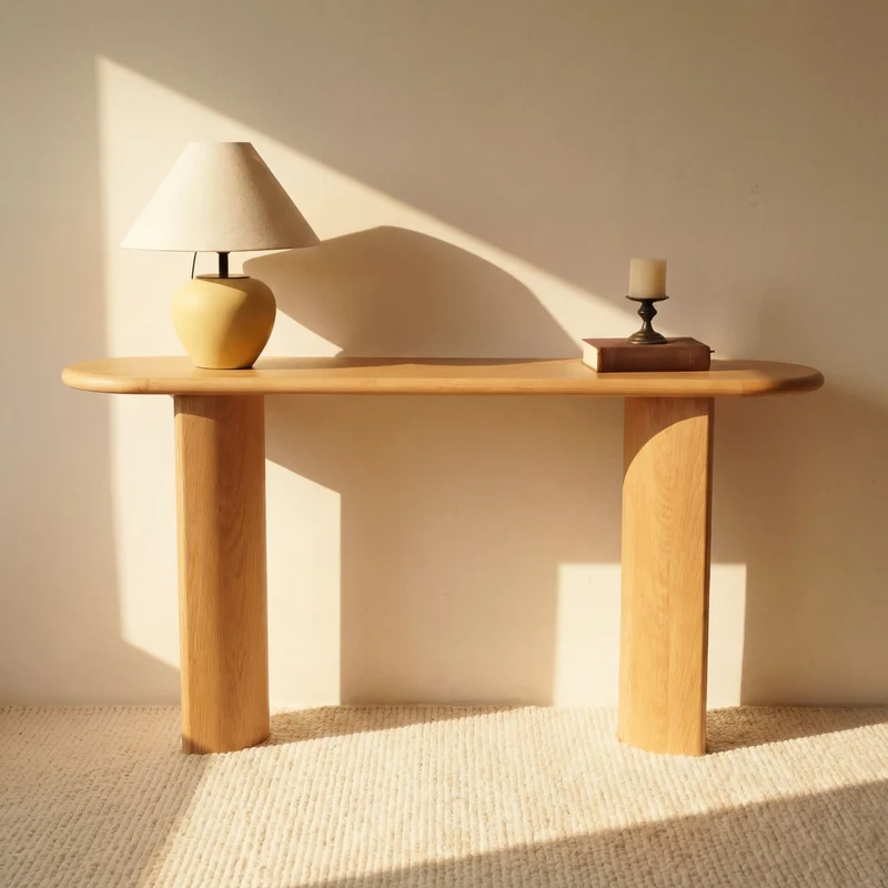 Haven Console Table White oak