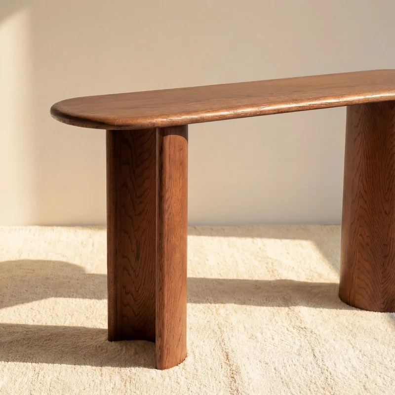 Haven Console Table White oak