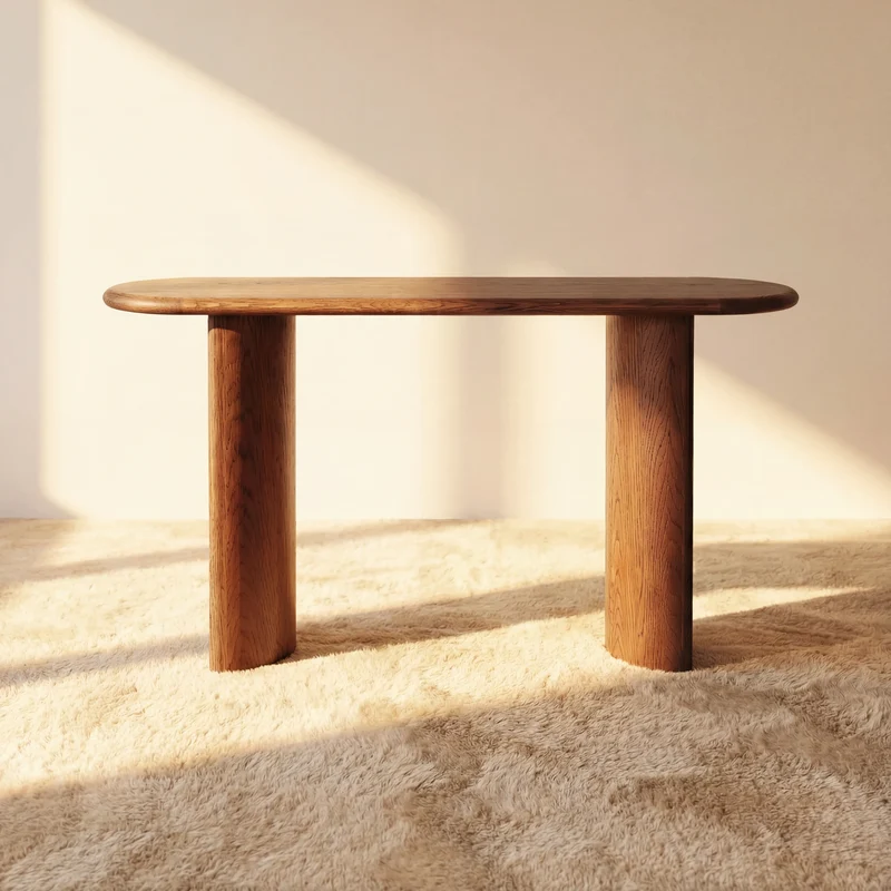 Haven Console Table White oak