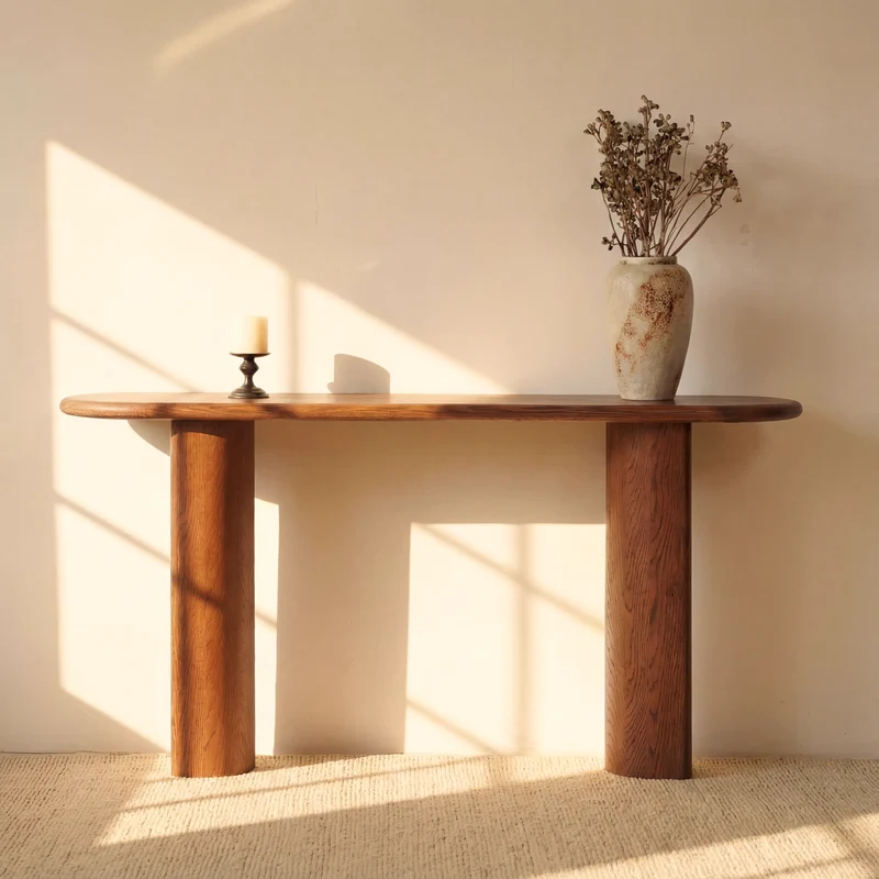 Haven Console Table White oak